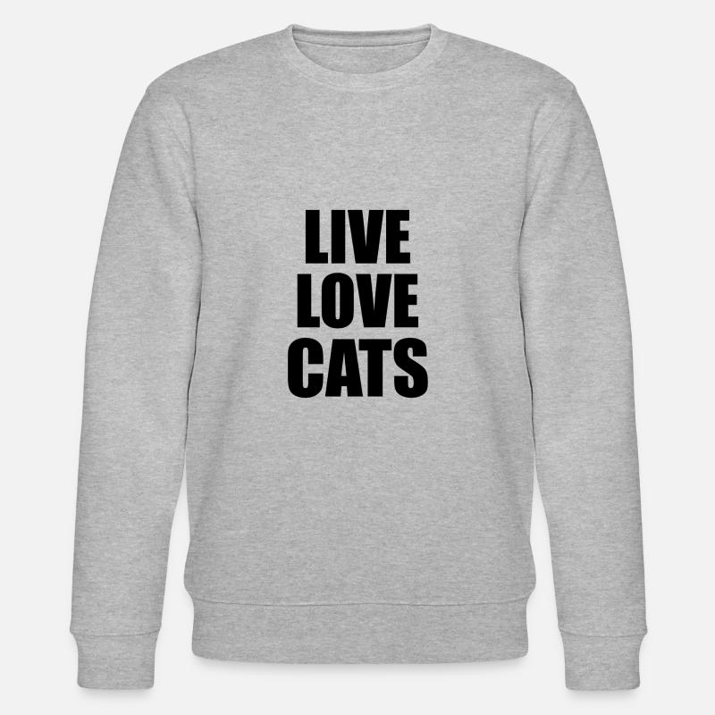 Katze - Stanley/Stella Unisex Bio-Sweatshirt CHANGER  - Grau meliert