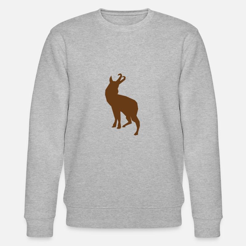 Gams Silhouette - Stanley/Stella Unisex Bio-Sweatshirt CHANGER  - Grau meliert