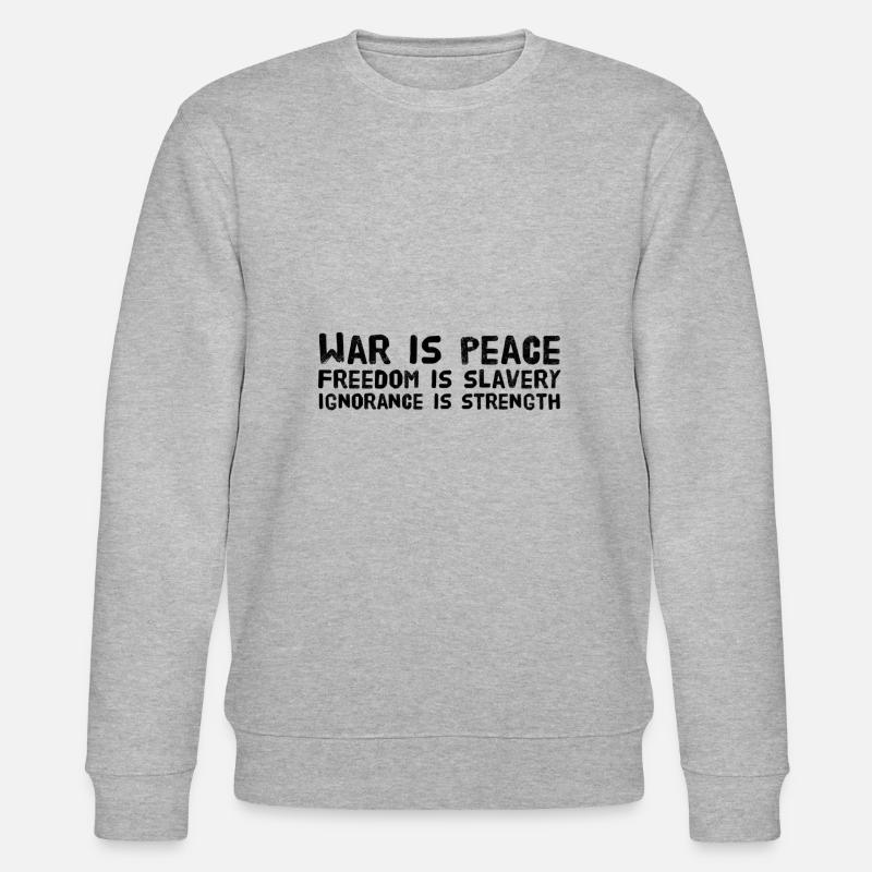 Krieg ist Frieden - Stanley/Stella Unisex Bio-Sweatshirt CHANGER  - Grau meliert