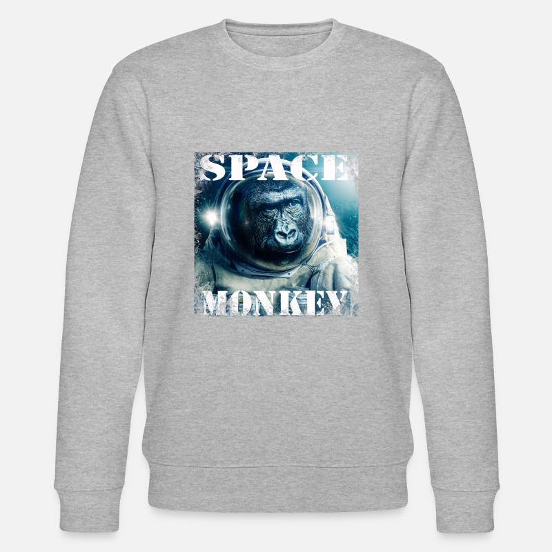 Singe de l'espace - Sweat bio CHANGER Stanley/Stella Unisexe - gris chiné