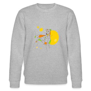 Greyhound - Stanley/Stella CHANGER Unisex Organic Sweatshirt - heather grey - Front - Nik (191cm) & Marisol (170cm)