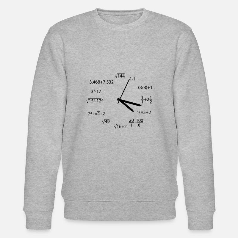 Math time fun school gift - Stanley/Stella CHANGER Unisex Organic Sweatshirt - heather grey