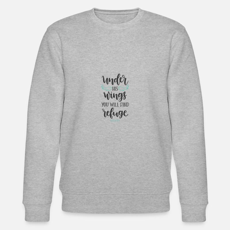 Psalm 91 4 5785 - Stanley/Stella Unisex Bio-Sweatshirt CHANGER  - Grau meliert