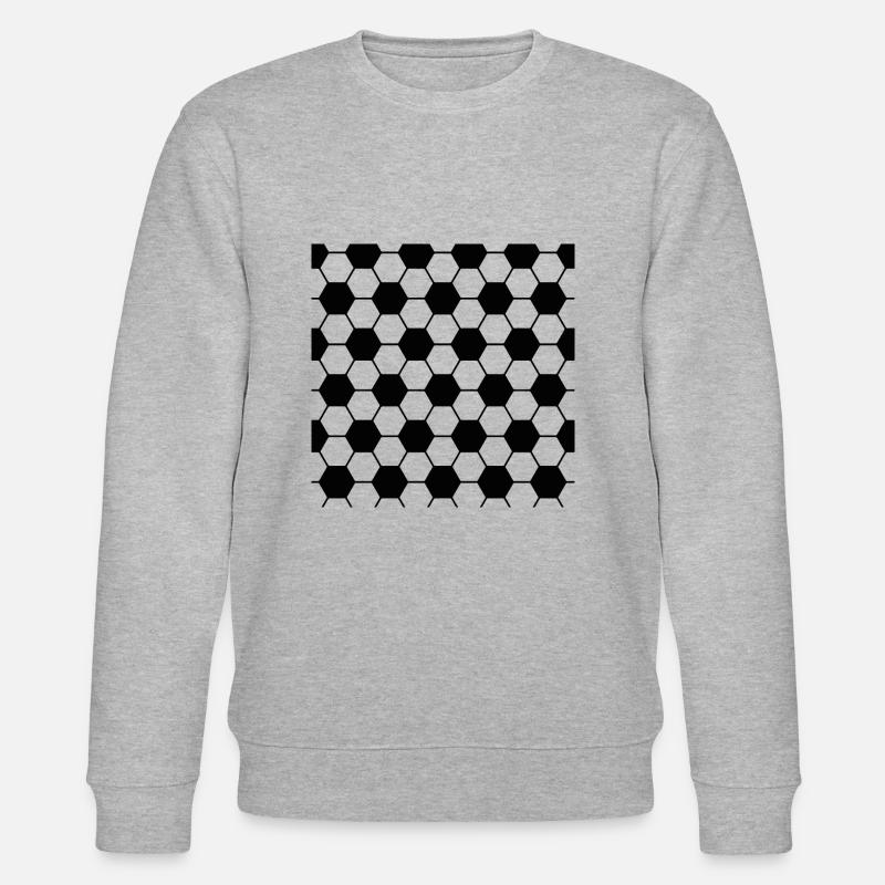 Fußball Muster - Stanley/Stella Unisex Bio-Sweatshirt CHANGER  - Grau meliert
