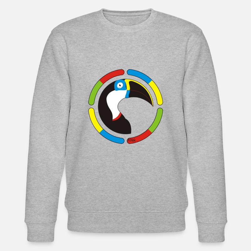 Amazonas-Tukan - 1 - Stanley/Stella Unisex Bio-Sweatshirt CHANGER  - Grau meliert