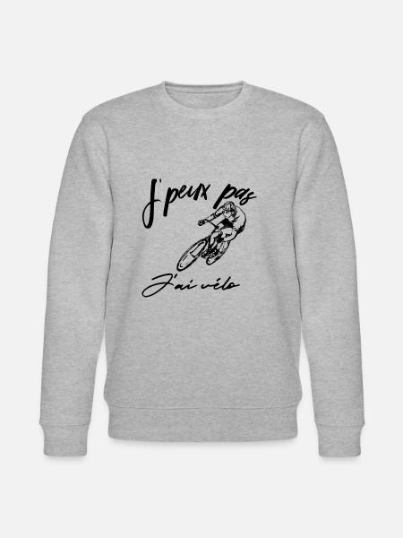Ik kan geen fiets hebben - Stanley/Stella Uniseks bio-sweatshirt CHANGER  - grijs gemêleerd