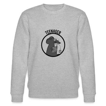 TEENAGER - Stanley/Stella Unisex Bio-Sweatshirt CHANGER  - Grau meliert - Vorne - Nik (191cm) & Marisol (170cm)