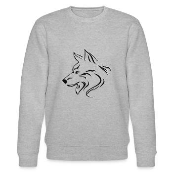 Wolf - Stanley/Stella Unisex Bio-Sweatshirt CHANGER  - Grau meliert - Vorne - Nik (191cm) & Marisol (170cm)