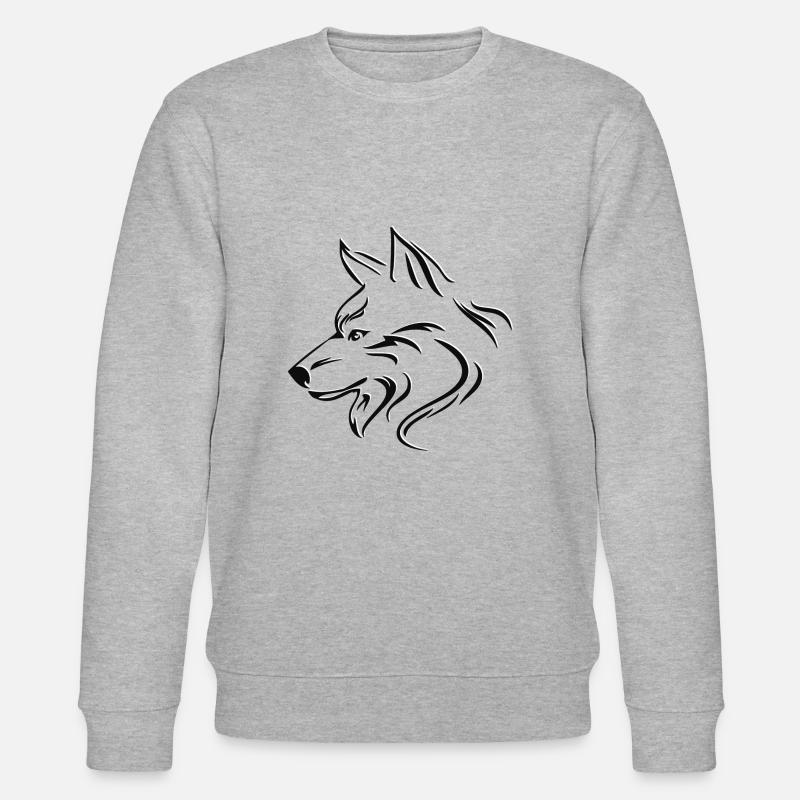 Wolf - Stanley/Stella Unisex Bio-Sweatshirt CHANGER  - Grau meliert