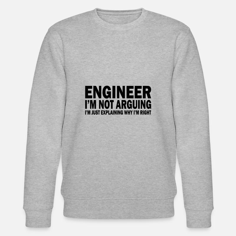 Engineer Beruf Spruch Student Geschenk - Stanley/Stella Unisex Bio-Sweatshirt CHANGER  - Grau meliert