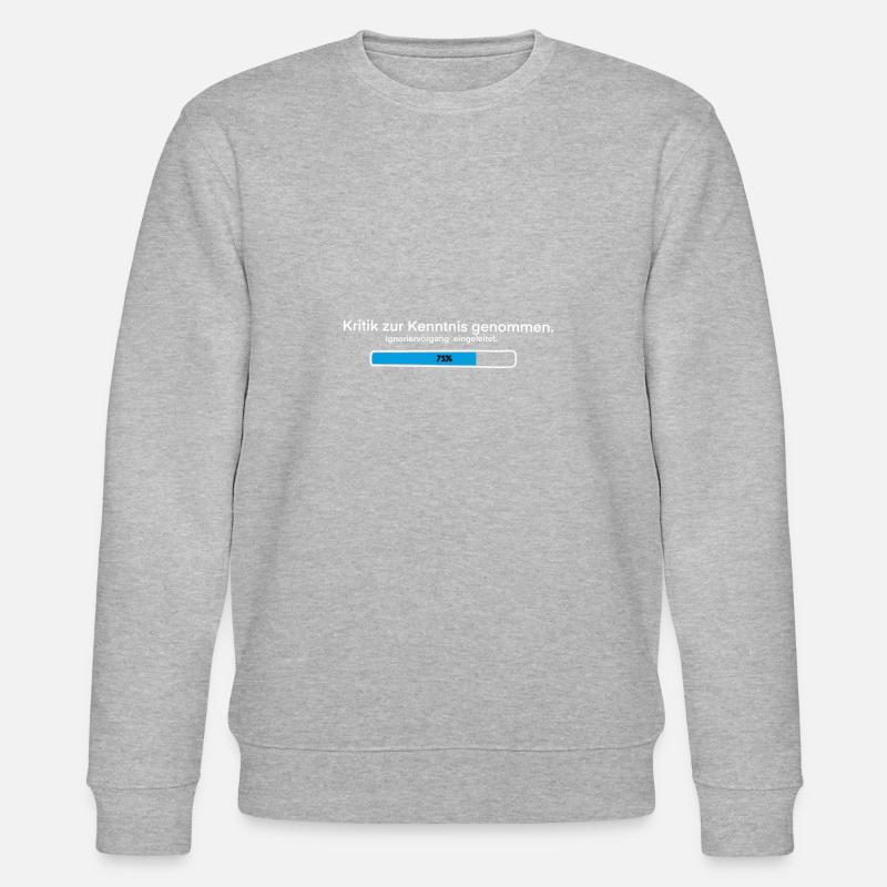 Kritik design - Stanley/Stella Unisex Bio-Sweatshirt CHANGER  - Grau meliert