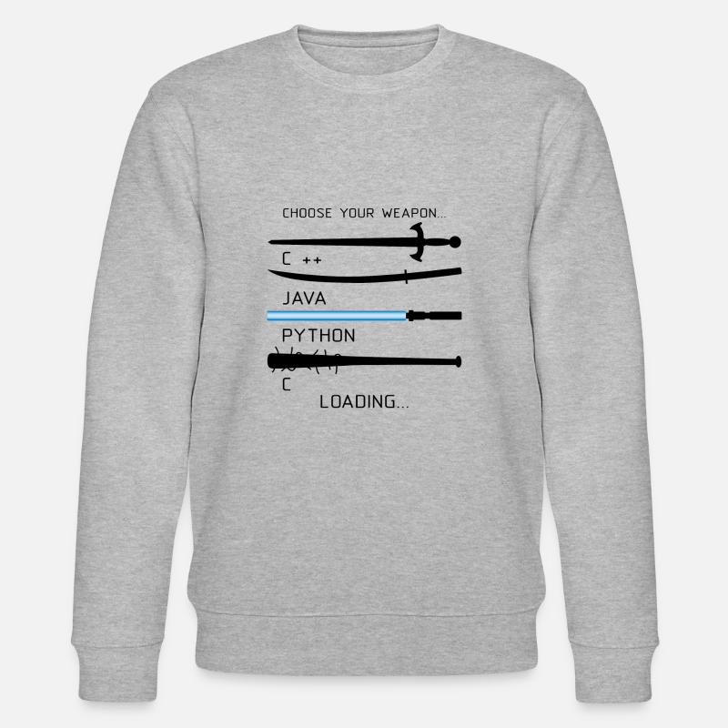 Coding Java Programmierer Beruf Geschenk - Stanley/Stella Unisex Bio-Sweatshirt CHANGER  - Grau meliert