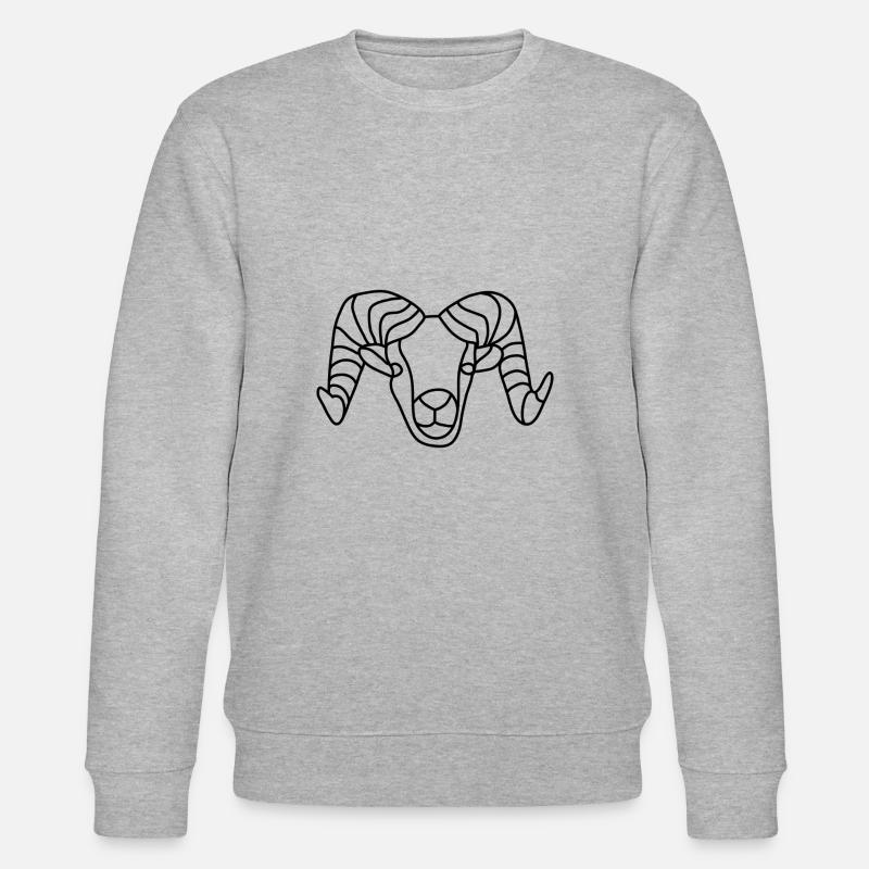 Widder - Sternzeichen Aries - Stanley/Stella Unisex Bio-Sweatshirt CHANGER  - Grau meliert