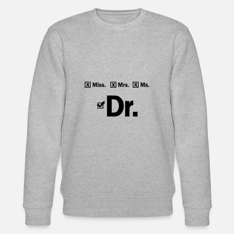 Abschluss Doktortitel Student Geschenk - Stanley/Stella Unisex Bio-Sweatshirt CHANGER  - Grau meliert