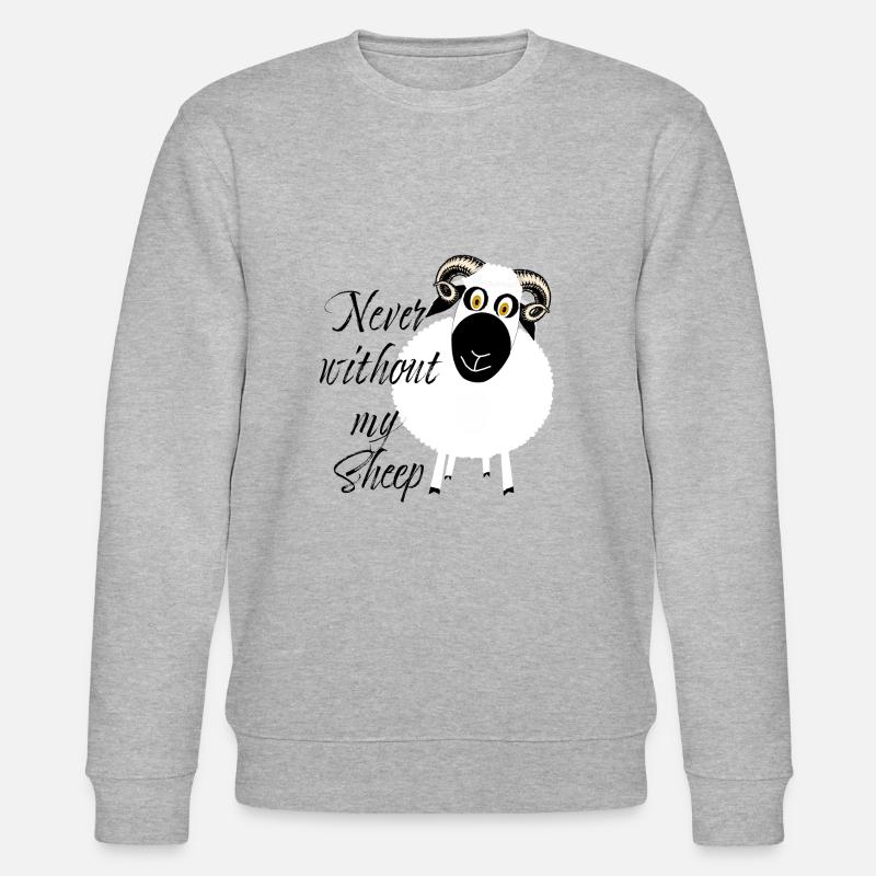 never without my sheep - Stanley/Stella Unisex Bio-Sweatshirt CHANGER  - Grau meliert