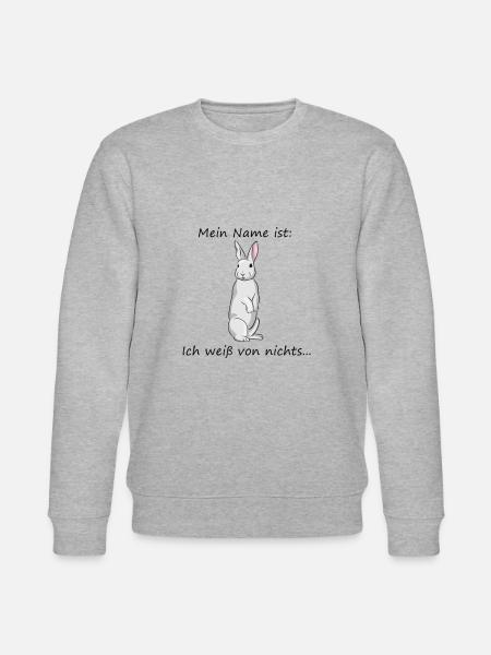 Mein Name ist Hase - Stanley/Stella Unisex Bio-Sweatshirt CHANGER - Grau meliert