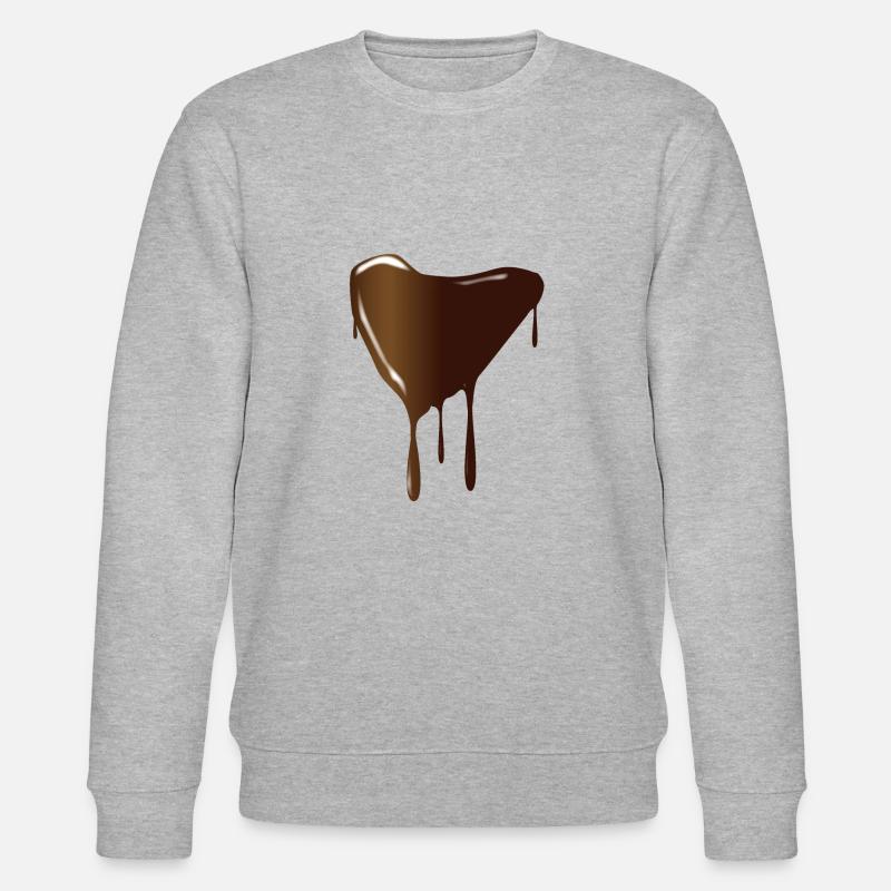 Schmelzendes Schokoladenherz - Stanley/Stella Unisex Bio-Sweatshirt CHANGER  - Grau meliert