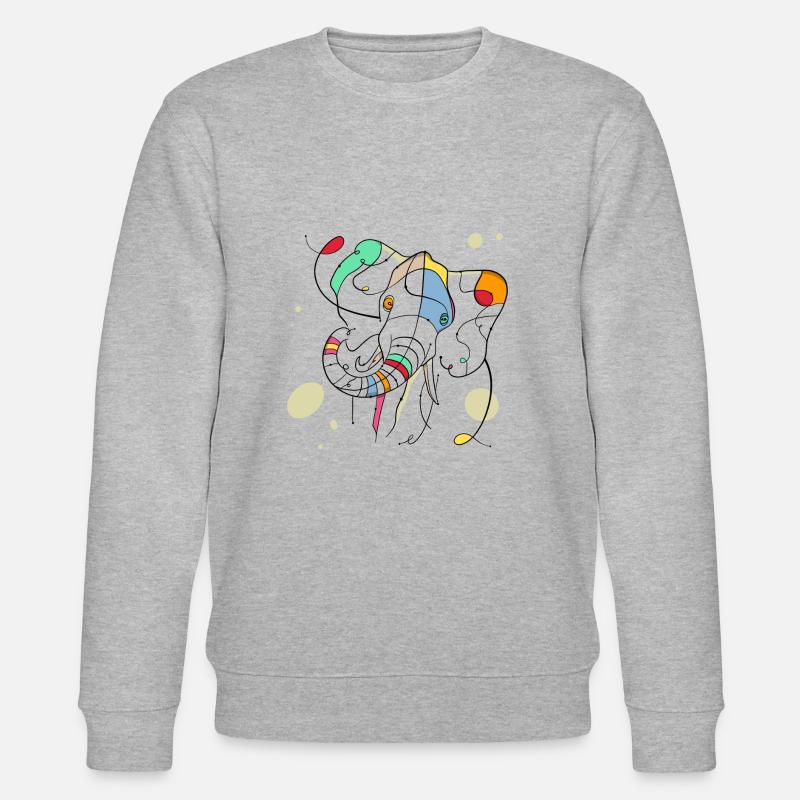 Elefant - Stanley/Stella Unisex Bio-Sweatshirt CHANGER  - Grau meliert