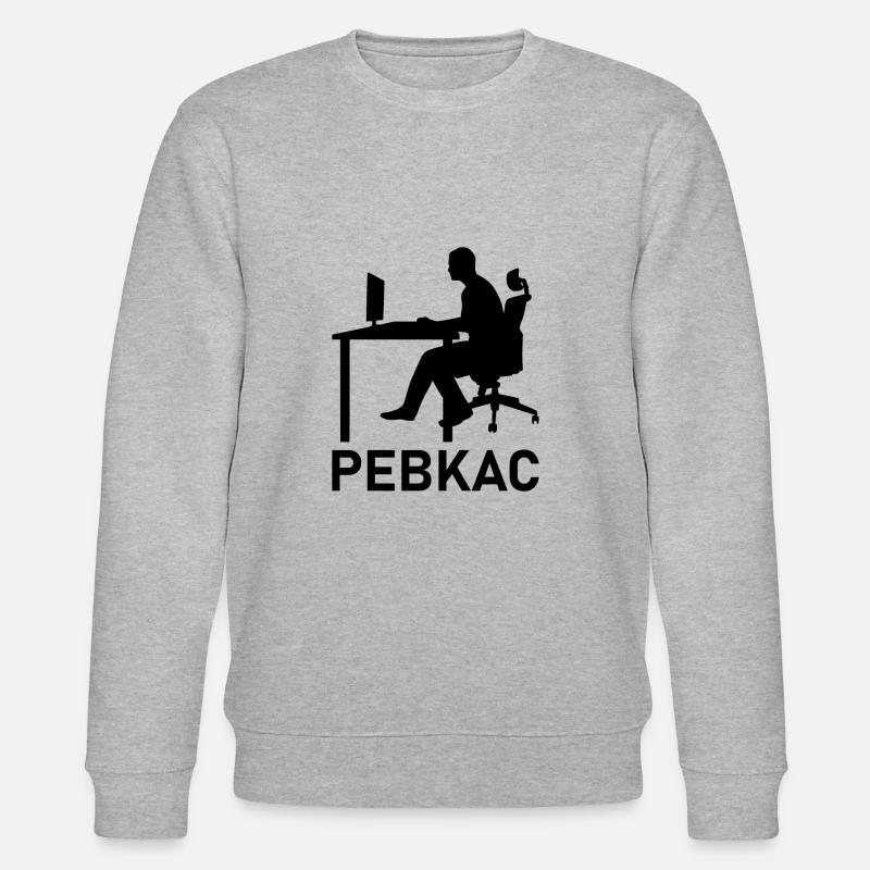 Pebkac Programming Computer Science Gift - Stanley/Stella CHANGER Unisex Organic Sweatshirt - heather grey