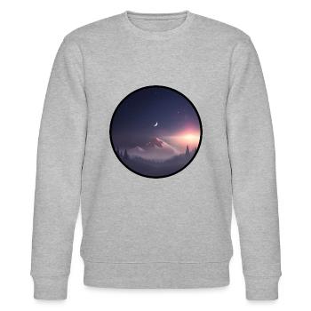 Mountain - Stanley/Stella CHANGER Unisex Organic Sweatshirt - heather grey - Front - Nik (191cm) & Marisol (170cm)