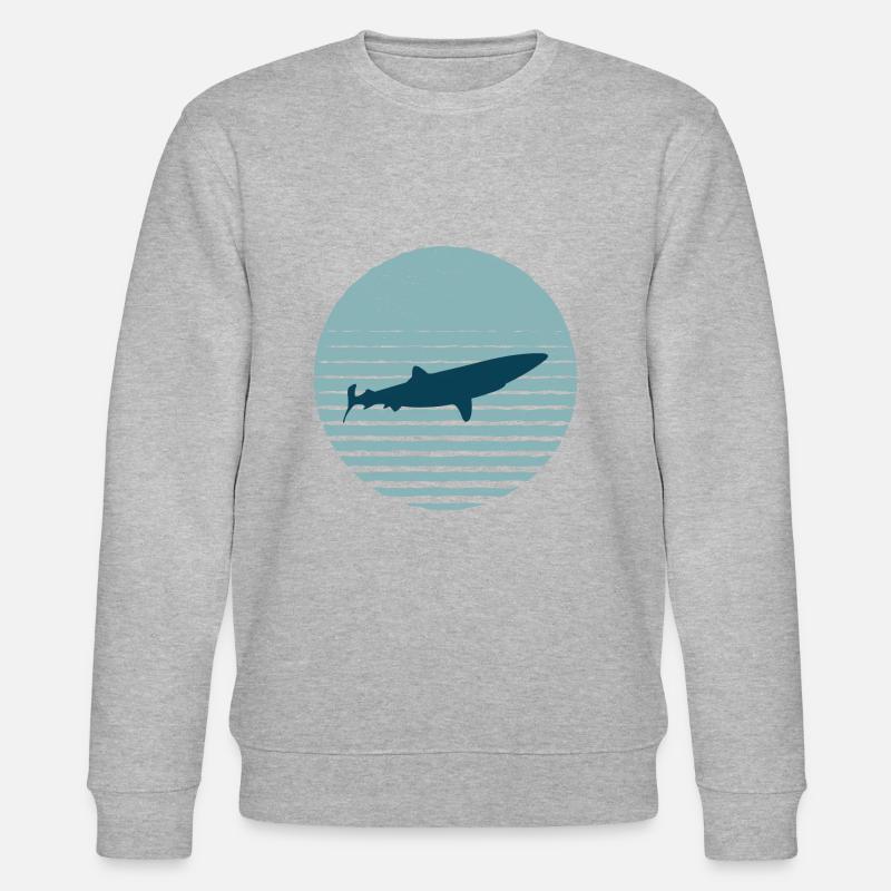 Hai im Wasser - Stanley/Stella Unisex Bio-Sweatshirt CHANGER  - Grau meliert
