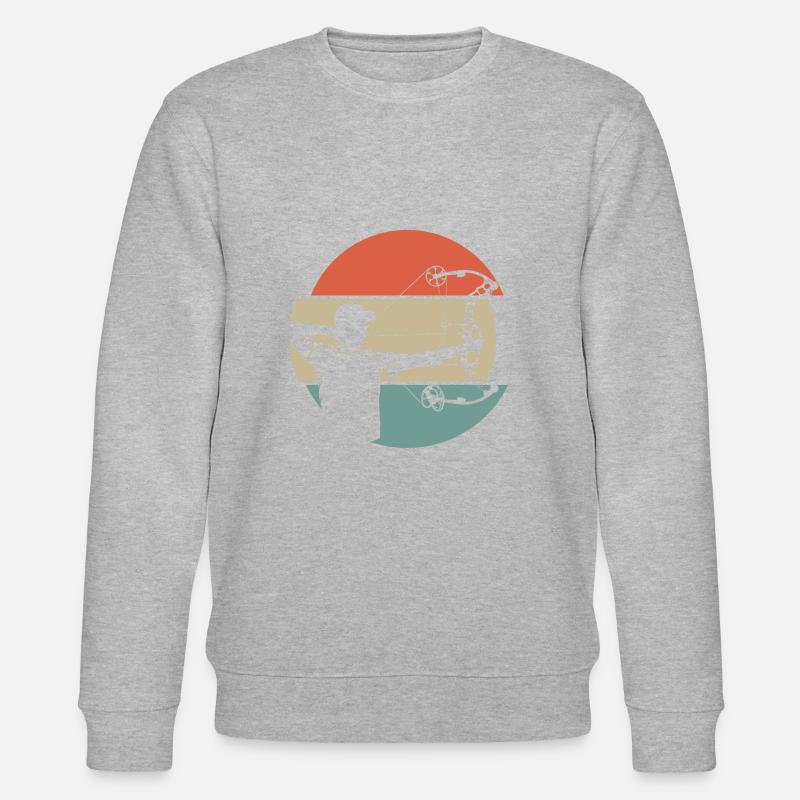 Archery Archer Compound Bow Bows - Stanley/Stella CHANGER Unisex Organic Sweatshirt - heather grey