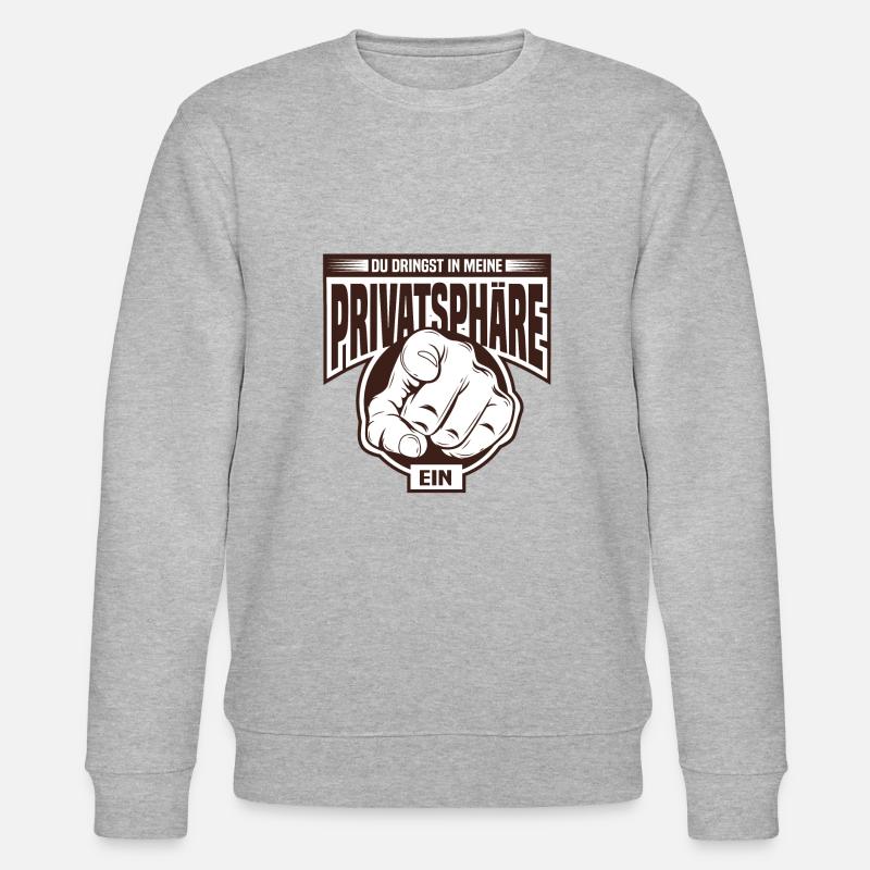 Datenschutz Internet Datenschutzbeauftragte Lustig - Stanley/Stella Unisex Bio-Sweatshirt CHANGER  - Grau meliert