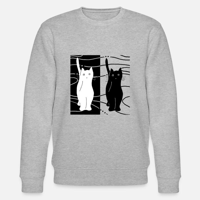 Les chats - Sweat bio CHANGER Stanley/Stella Unisexe - gris chiné