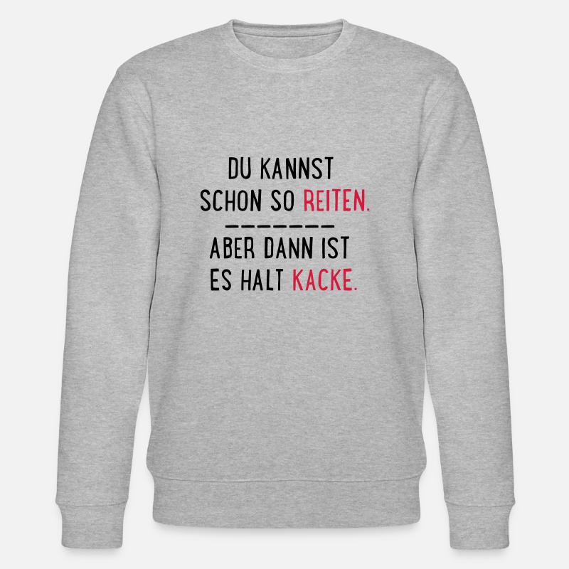 kacke reiten - Stanley/Stella Unisex Bio-Sweatshirt CHANGER  - Grau meliert