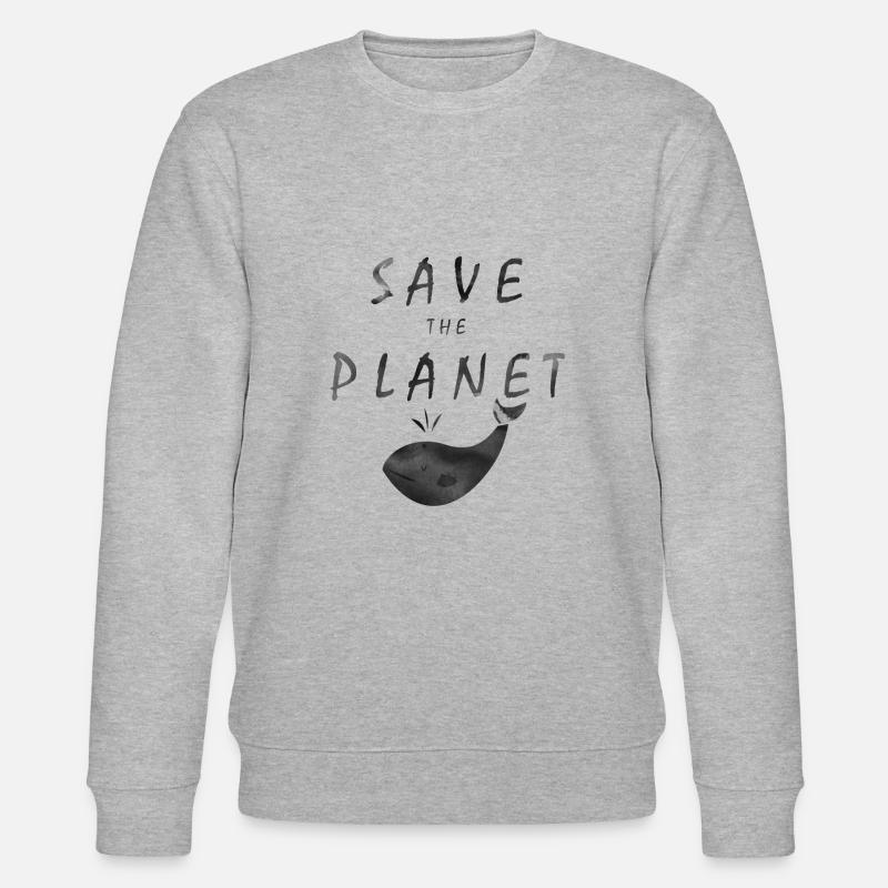 Save The Planet - Sweat bio CHANGER Stanley/Stella Unisexe - gris chiné