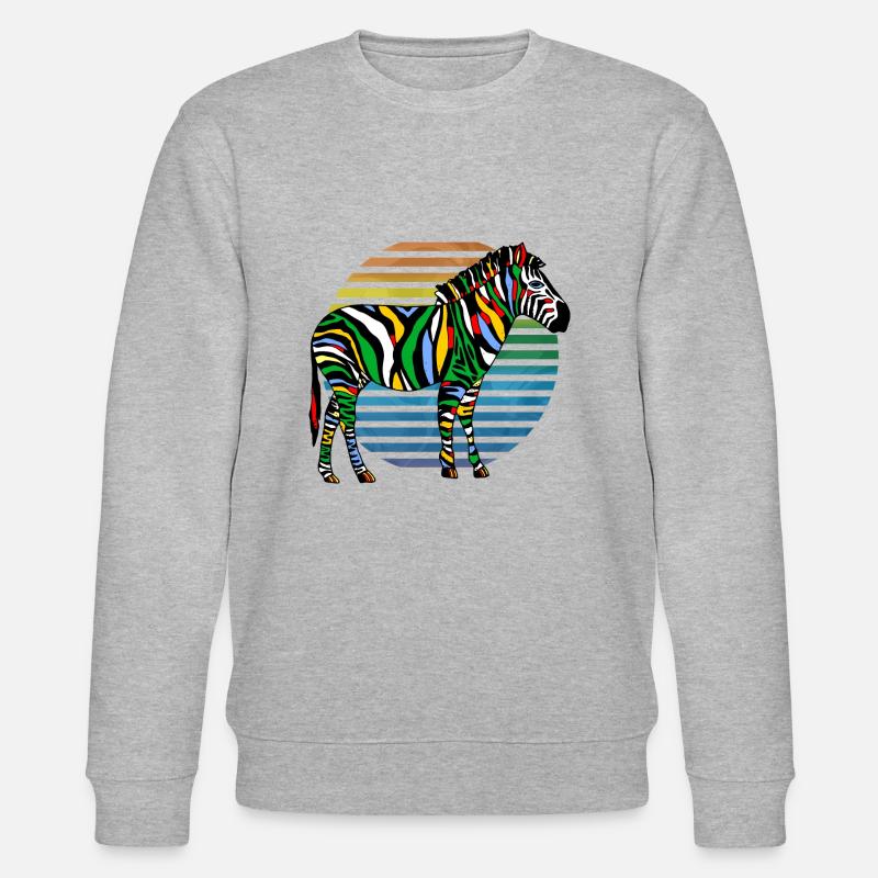 Zebra - Stanley/Stella Unisex Bio-Sweatshirt CHANGER  - Grau meliert