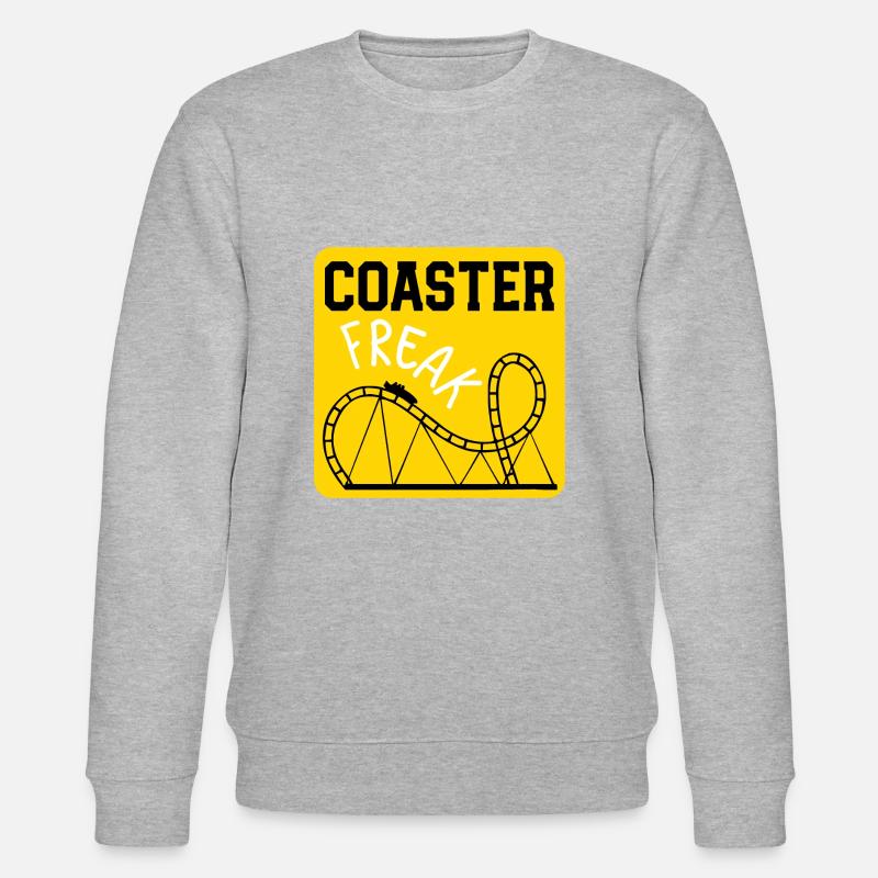 Achterbahn-Freak - Stanley/Stella Unisex Bio-Sweatshirt CHANGER  - Grau meliert