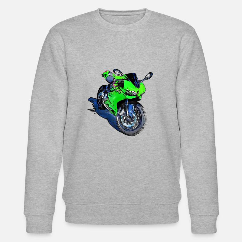 Sportmotorrad grün - Stanley/Stella Unisex Bio-Sweatshirt CHANGER  - Grau meliert