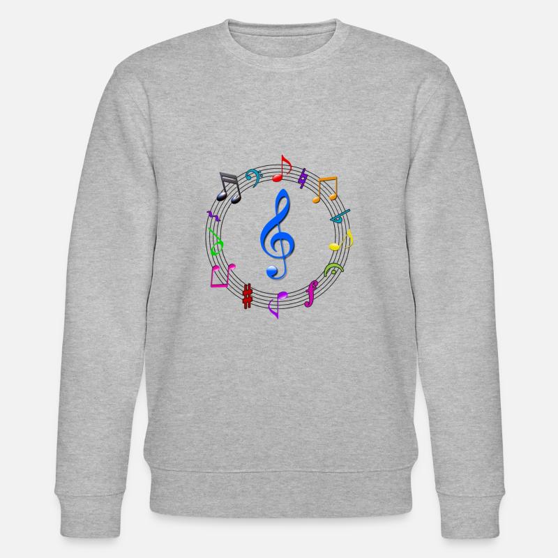 Notenschlüssel - Stanley/Stella Unisex Bio-Sweatshirt CHANGER  - Grau meliert