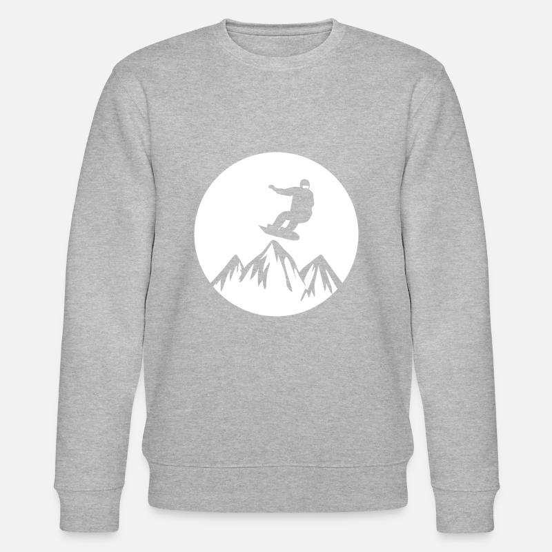 Snowboard Snowboarder - Stanley/Stella Unisex Bio-Sweatshirt CHANGER  - Grau meliert