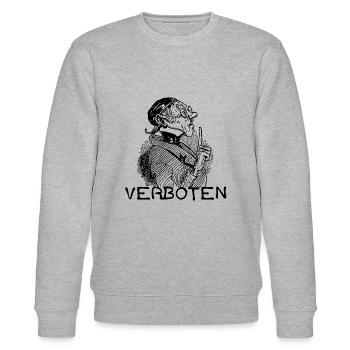 VERBOTEN Wilhelm Busch Lehrer Lämpel - Stanley/Stella Unisex Bio-Sweatshirt CHANGER  - Grau meliert - Vorne - Nik (191cm) & Marisol (170cm)