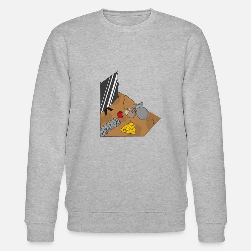 Mouse using mouse - Stanley/Stella CHANGER Unisex Organic Sweatshirt - heather grey