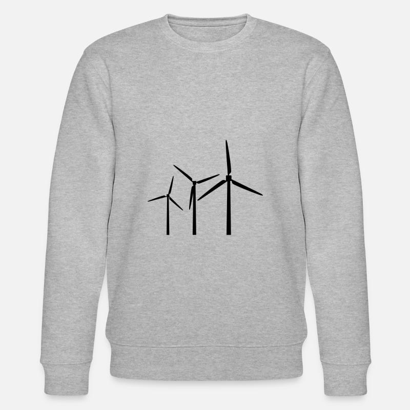 windmill simple - Stanley/Stella Unisex Bio-Sweatshirt CHANGER  - Grau meliert
