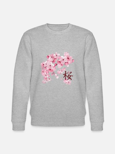 Fiori di ciliegio giapponesi - Sakura - Felpa ecologica unisex CHANGER di Stanley/Stella - grigio melange