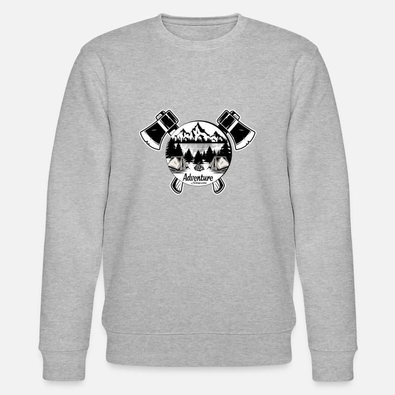 Camping d’aventure - Sweat bio CHANGER Stanley/Stella Unisexe - gris chiné