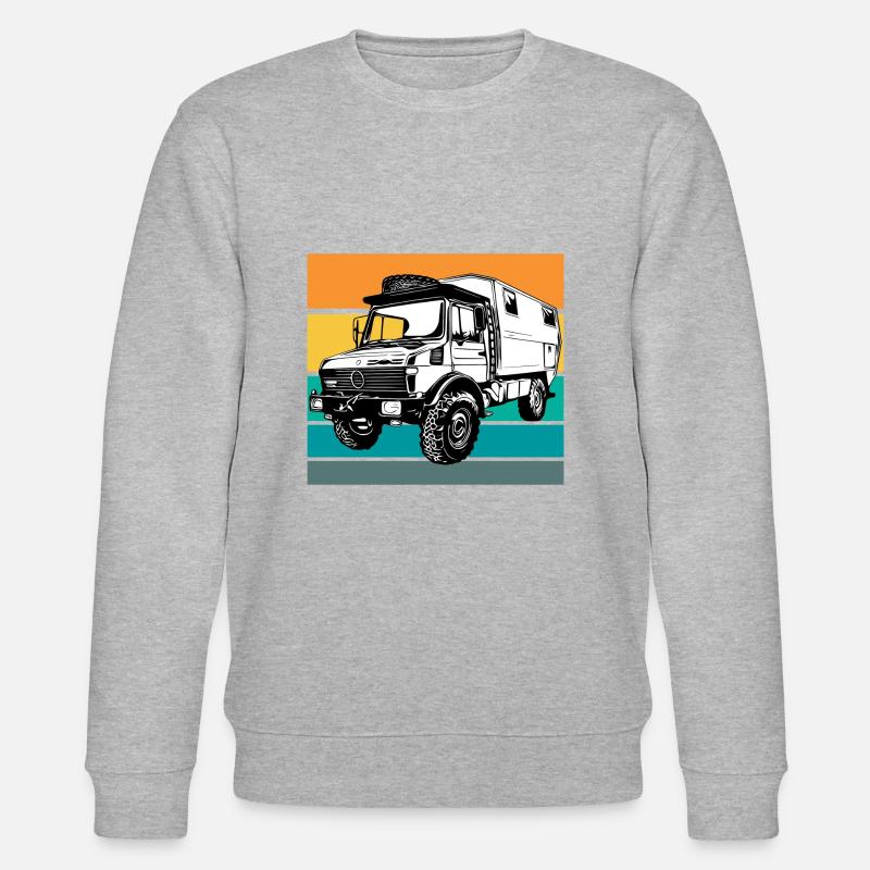 Camping - Unimog - Sonnenuntergang - Oldtimer - Stanley/Stella Unisex Bio-Sweatshirt CHANGER  - Grau meliert