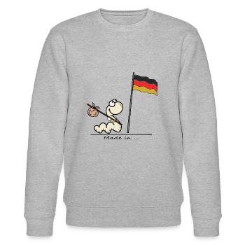 "Made in Germany" - Stanley/Stella Unisex Bio-Sweatshirt CHANGER  - Grau meliert - Vorne - Nik (191cm) & Marisol (170cm)