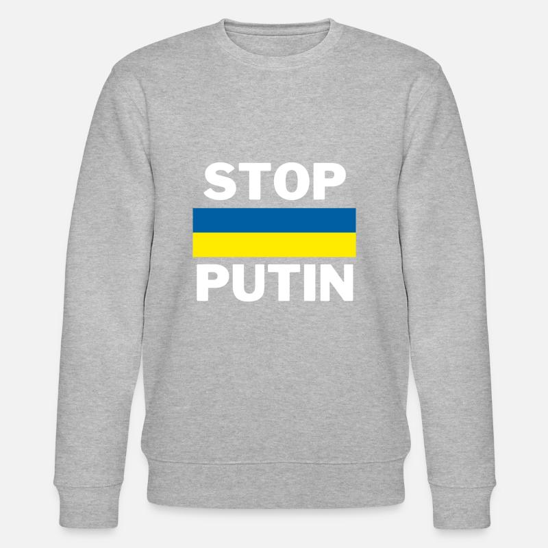 Arrêtez Poutine - Sweat bio CHANGER Stanley/Stella Unisexe - gris chiné