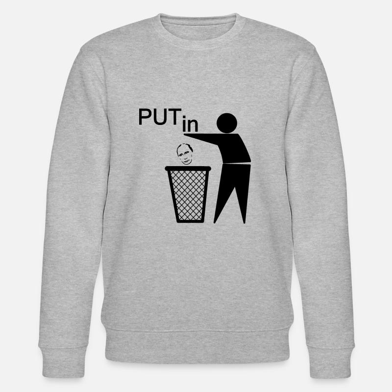 Put Putin in... - Stanley/Stella Unisex Bio-Sweatshirt CHANGER  - Grau meliert