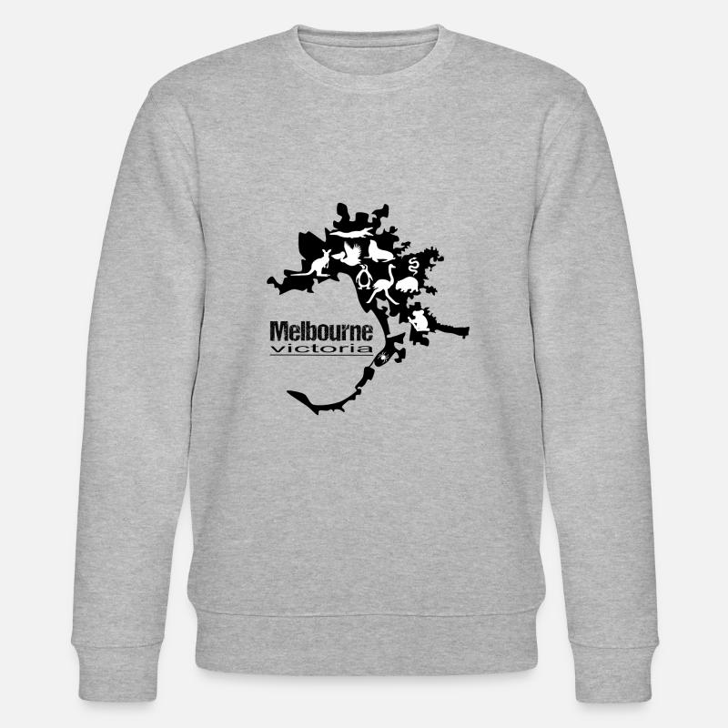 Melbourne - Victoria Animals - Stanley/Stella Unisex Bio-Sweatshirt CHANGER  - Grau meliert