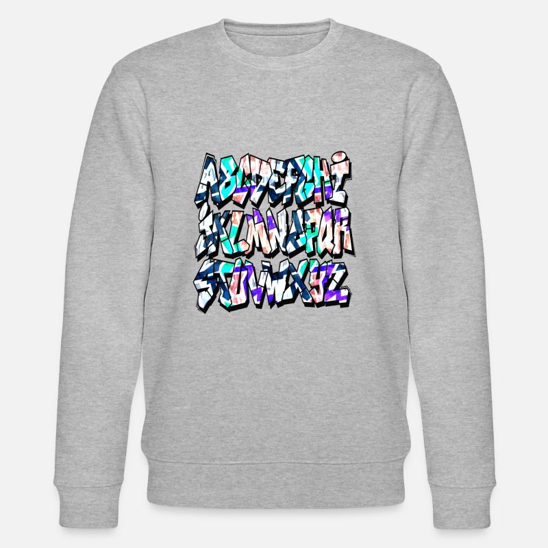 Graffiti-Alphabet - Stanley/Stella Unisex Bio-Sweatshirt CHANGER  - Grau meliert