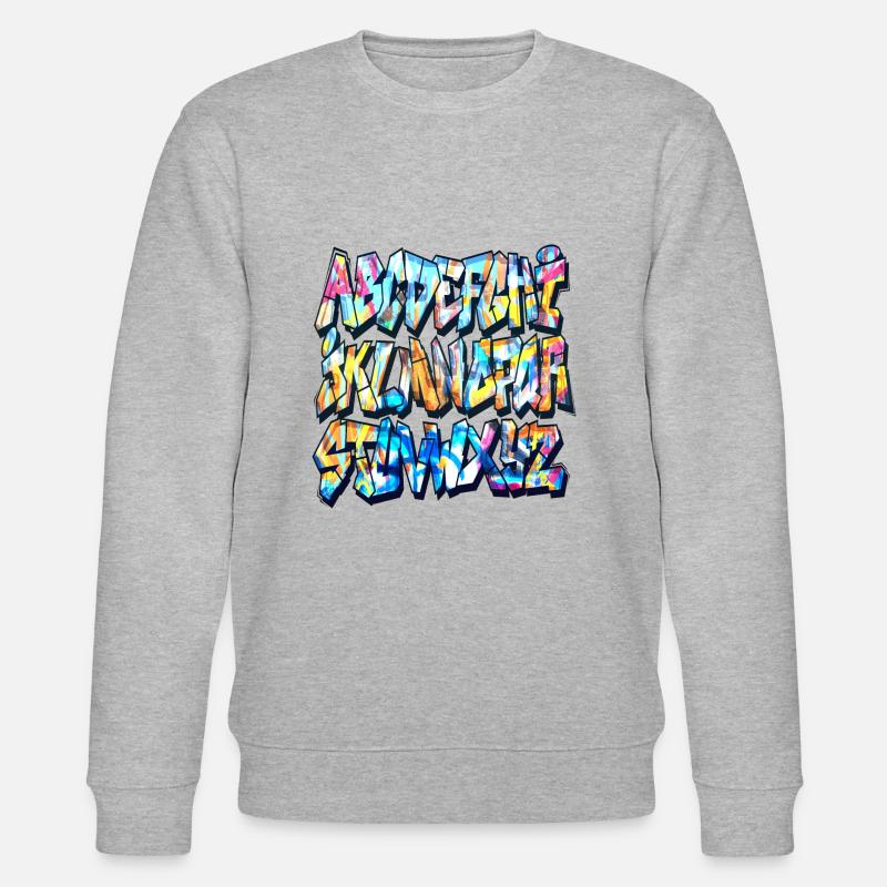 Graffiti alphabet - Stanley/Stella CHANGER Unisex Organic Sweatshirt - heather grey