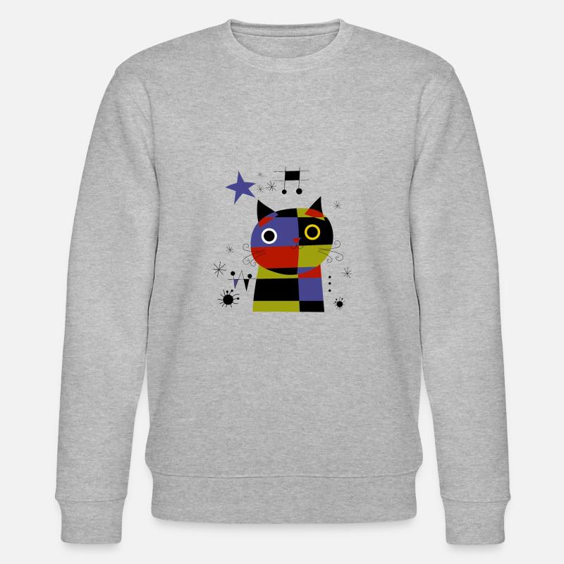 Katze - Stanley/Stella Unisex Bio-Sweatshirt CHANGER  - Grau meliert