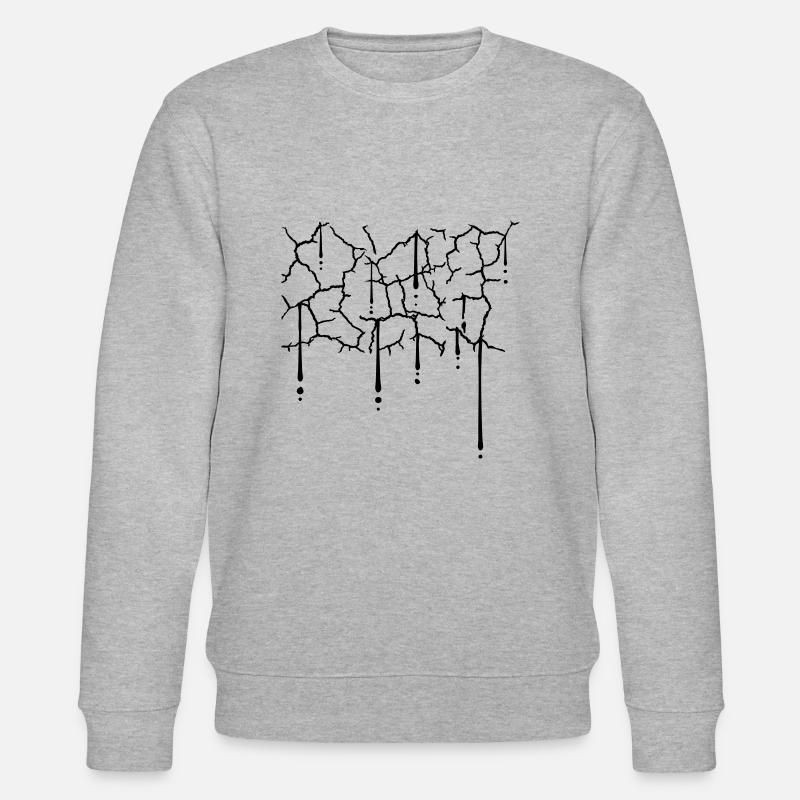 Drops Cracks Pattern Texture - Stanley/Stella CHANGER Unisex Organic Sweatshirt - heather grey