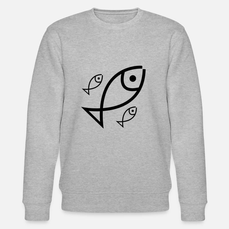 Fisch - Stanley/Stella Unisex Bio-Sweatshirt CHANGER  - Grau meliert